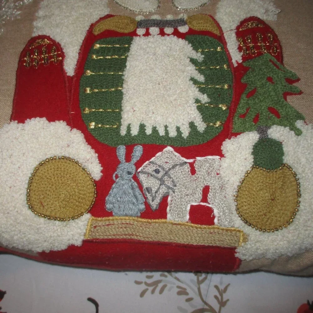 Pottery Barn Christmas Nutcracker Pillow Cover + Feather Insert